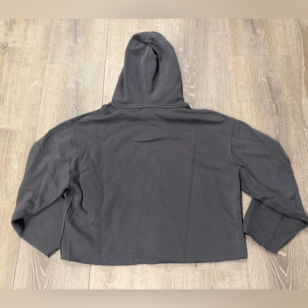 Fundamental Coast Women's Charcoal Gray Cropped Hoodie - Picture 3 of 4